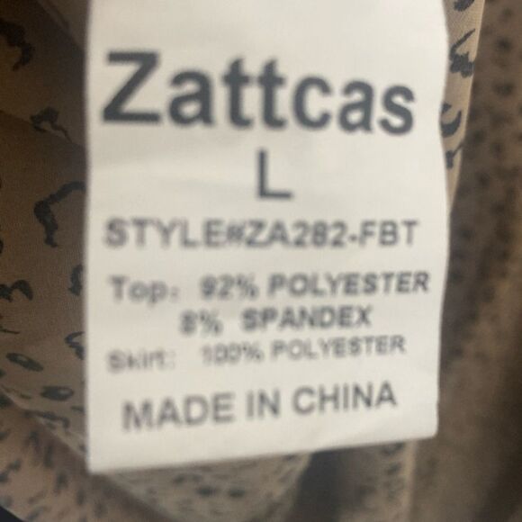 Zattcas Elegant Black and Tan Dress// L - Picture 7 of 8